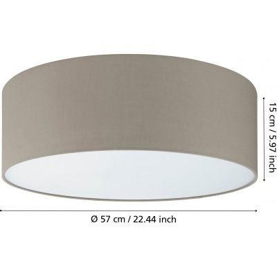 Eglo Pasteri plafon 3x25 W popielaty 97612