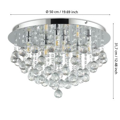 Eglo Almonte plafon 8x9 W chrom 97699