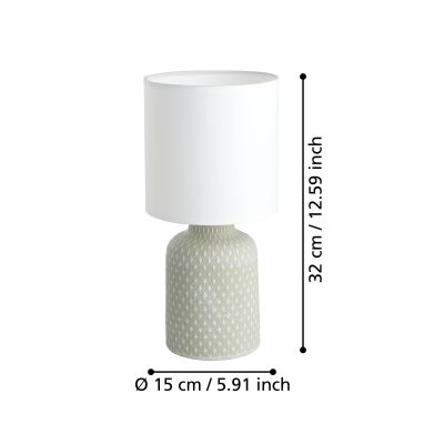 Eglo Bellariva lampa stołowa 1x40 W szara 97774