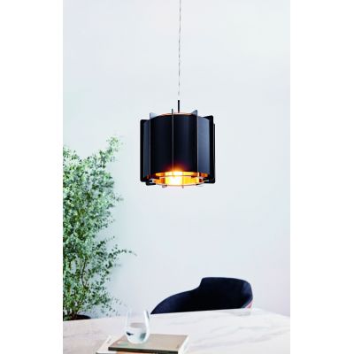 Eglo Pineta lampa wisząca 1x40W czarny/złoty 98341