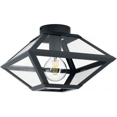 Eglo Casefabre lampa podsufitowa 1x60W czarny/przezroczysty 98355