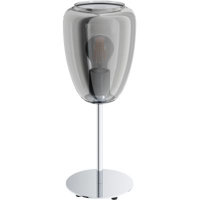 Eglo Alobrase lampa stołowa 1x40W chrom/czarny/transparentny 98618