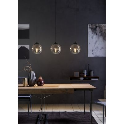 Eglo Ariscani lampa wisząca 3x40 W czarna-szary/popielaty 98652