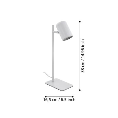 Eglo Ceppino lampa biurkowa 1x5 W biała 98856