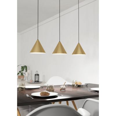 Eglo Narices lampa wisząca 3x40 W czarna-złota 99592