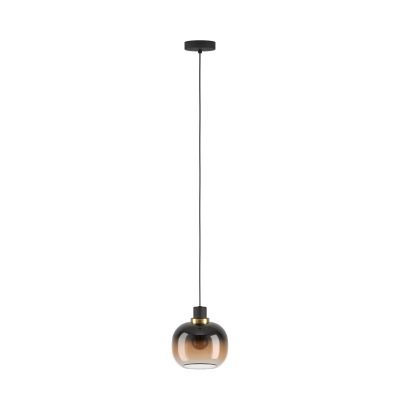 Eglo Oilella lampa wisząca 1x40 W czarna-brązowa 99614