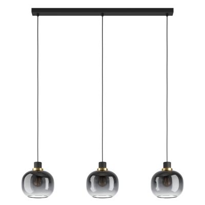 Eglo Oilella lampa wisząca 3x40 W czarna-szary/popielaty 99617