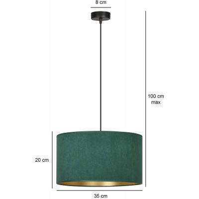 Emibig Hilde lampa wisząca 1x60W zielony/złoty 1051/1