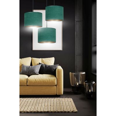 Emibig Hilde lampa wisząca 3x60W zielony/złoty 1051/3PREM