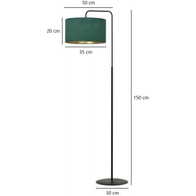 Emibig Hilde lampa stojąca 1x60W zielony/złoty 1051/LP1