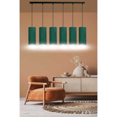 Emibig Bente lampa wisząca 6x60W zielony/złoty 1058/6