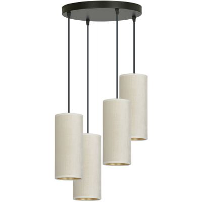 Emibig Bente lampa wisząca 4x60W biały/złoty 1059/4PREM