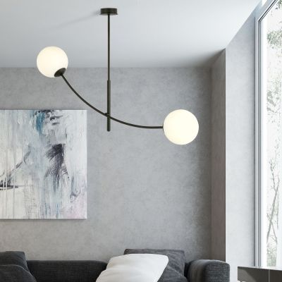 Emibig Hunter lampa podsufitowa 2x10 W czarna-opal 1102/2