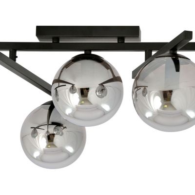 Emibig Smart lampa podsufitowa 5x10 W czarna-grafitowa 1104/5