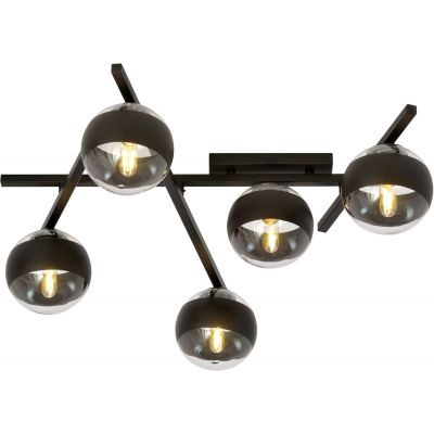 Emibig Smart Stripe lampa podsufitowa 5x40W czarna/przezroczysta 1105/5