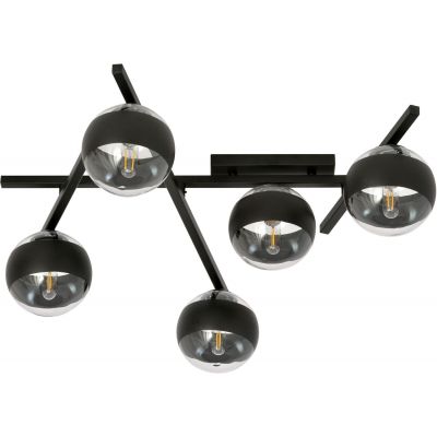 Emibig Smart Stripe lampa podsufitowa 5x40W czarna/przezroczysta 1105/5