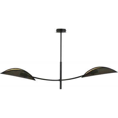 Emibig Lotus lampa podsufitowa 2x40W czarna/złota 1106/2