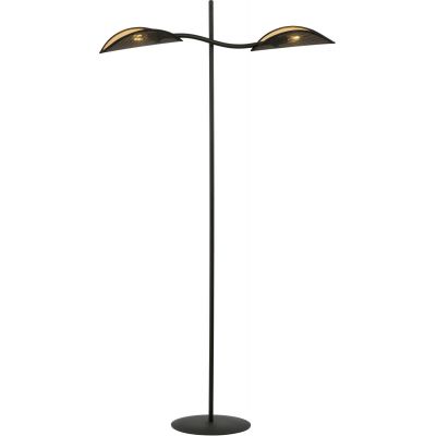 Emibig Lotus lampa stojąca 2x40W czarna/złota 1106/LP2