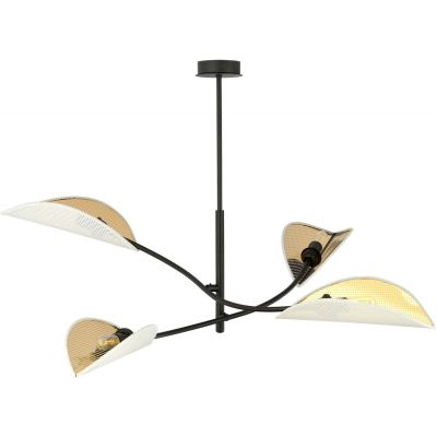 Emibig Lotus lampa podsufitowa 4x40W czarny/biały/złoty 1107/4