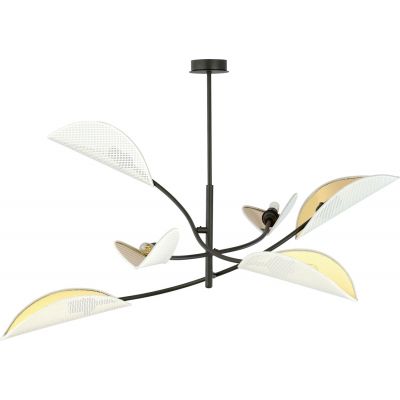 Emibig Lotus lampa podsufitowa 6x40W czarny/biały/złoty 1107/6