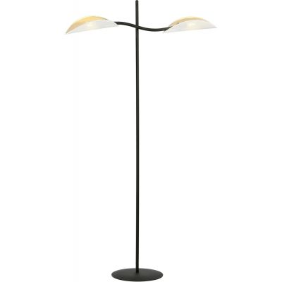 Emibig Lotus lampa stojąca 2x40W czarna/biała/złota 1107/LP2