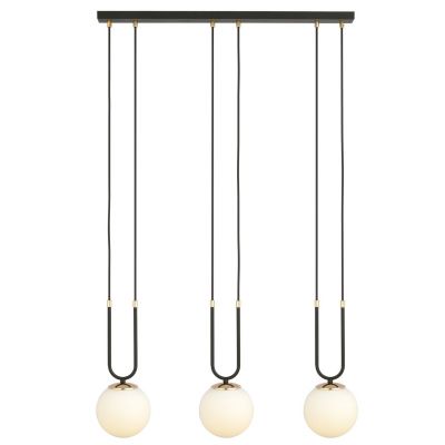 Emibig Glam lampa wisząca 3x10 W czarna-opal 1112/3