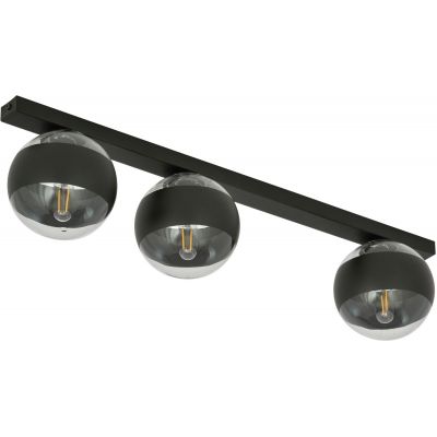Emibig Fit Stripe lampa podsufitowa 3x10 W czarna-przezroczysta 1123/3