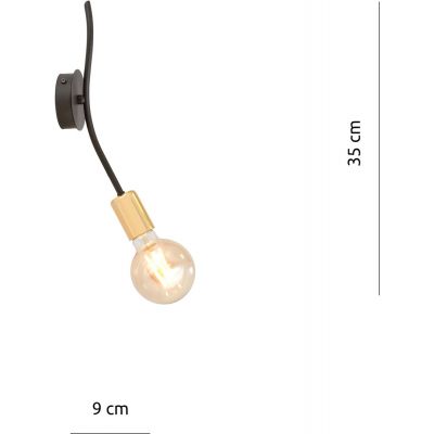 Emibig Bolt kinkiet 1x15 W czarny-złoty 1125/K1