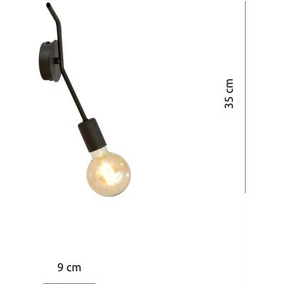 Emibig Frix kinkiet 1x15 W czarny 1126/K1