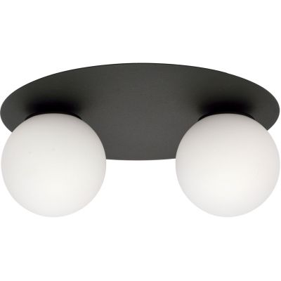 Emibig Solar lampa podsufitowa 2x10 W czarna-opal 1127/2