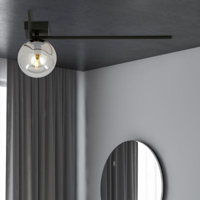 Emibig Imago 1F lampa podsufitowa 1x40W czarna/grafit 1131/1F