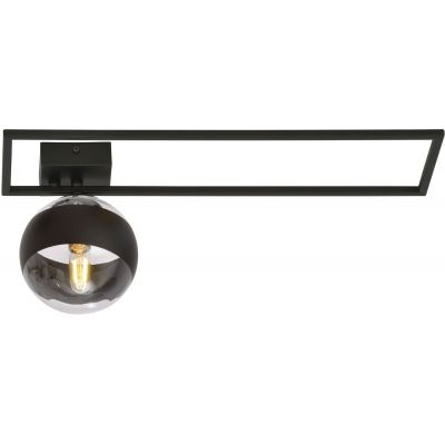 Emibig Imago Stripe 1B lampa podsufitowa 1x40W czarna/przezroczysta 1132/1B