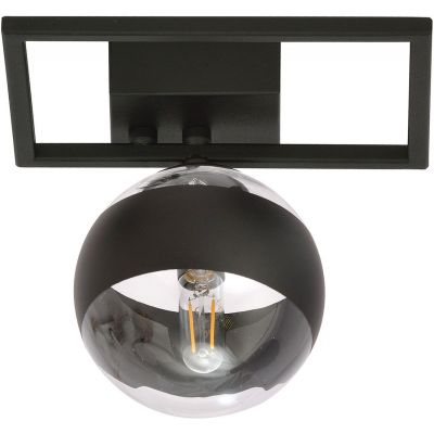 Emibig Imago Stripe 1E lampa podsufitowa 1x40W czarna/przezroczysta 1132/1E