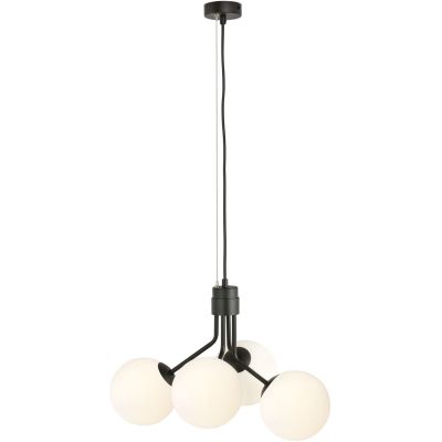 Emibig Nova lampa wisząca 4x40W czarna/opal 1138/4