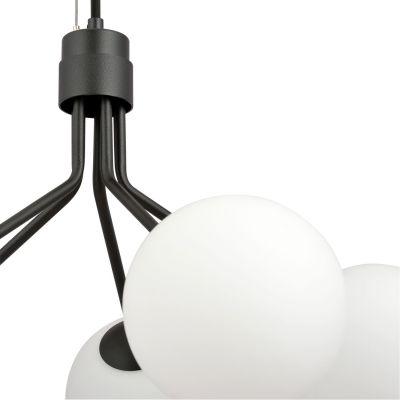 Emibig Nova lampa wisząca 5x40W czarna/opal 1138/5