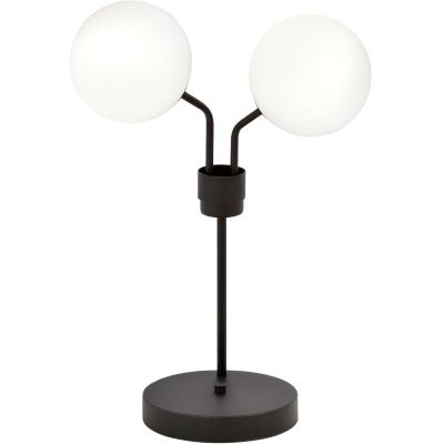 Emibig Nova lampa stołowa 2x40W czarna/opal 1138/LN2