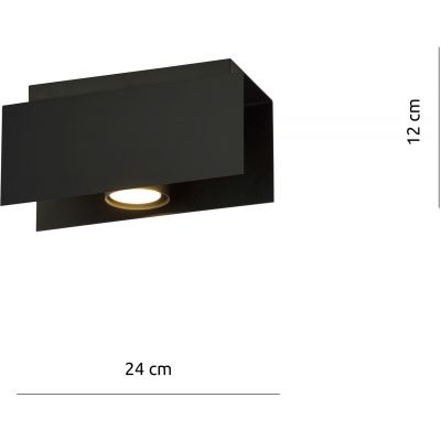 Emibig Kenno lampa podsufitowa 1x10 W czarna 1141/1
