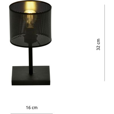 Emibig Jordan lampa stołowa 1x60W czarna 1143/LN1