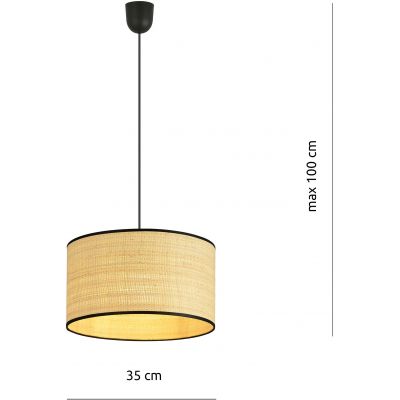 Emibig Aston lampa wisząca 1x60W beżowy/czarny 1149/1