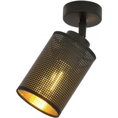 Emibig Bronx lampa podsufitowa 1x60W czarny/złoty 1152/1