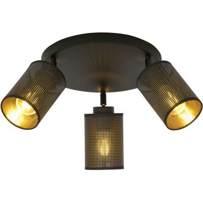 Emibig Bronx lampa podsufitowa 3x60W czarny/złoty 1152/4PREM