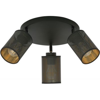 Emibig Bronx lampa podsufitowa 3x60W czarny/złoty 1152/4PREM