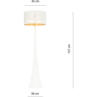 Emibig Estrella lampa stojąca 1x60W biały/złoty 1155/LP1