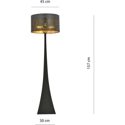 Emibig Estrella lampa stojąca 1x60W czarny/złoty 1156/LP1