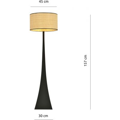 Emibig Estrella lampa stojąca 1x60W czarny/beżowy 1157/LP1