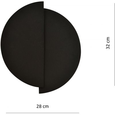 Emibig Form kinkiet 1x20W LED czarny 1166/9
