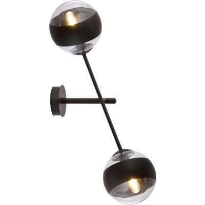 Emibig Linear kinkiet 2x10 W czarny-przezroczysty 1168/K2