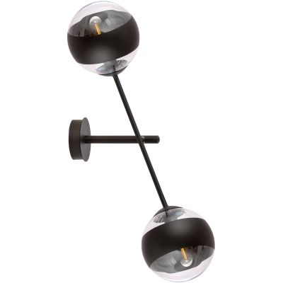 Emibig Linear kinkiet 2x10 W czarny-przezroczysty 1168/K2