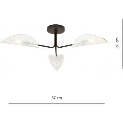 Emibig Gomez lampa podsufitowa 3x40 biały/złoty/czarny 1173/3