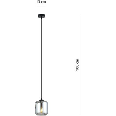 Emibig Storm lampa wisząca 1x40W czarna/przydymiona 1176/1